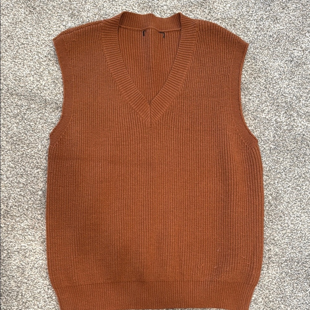 Womans v neck Brown Sweater Vest
